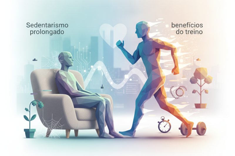 Sedentarismo prolongado pode reduzir benefícios do treino