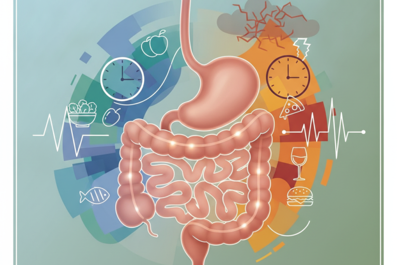 Estudo associa jantar tardio a maior risco de problemas intestinais