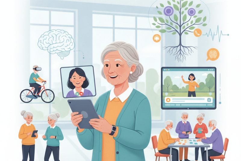 Pesquisa abrangente associa o uso de mídias digitais por idosos a um menor declínio cognitivo