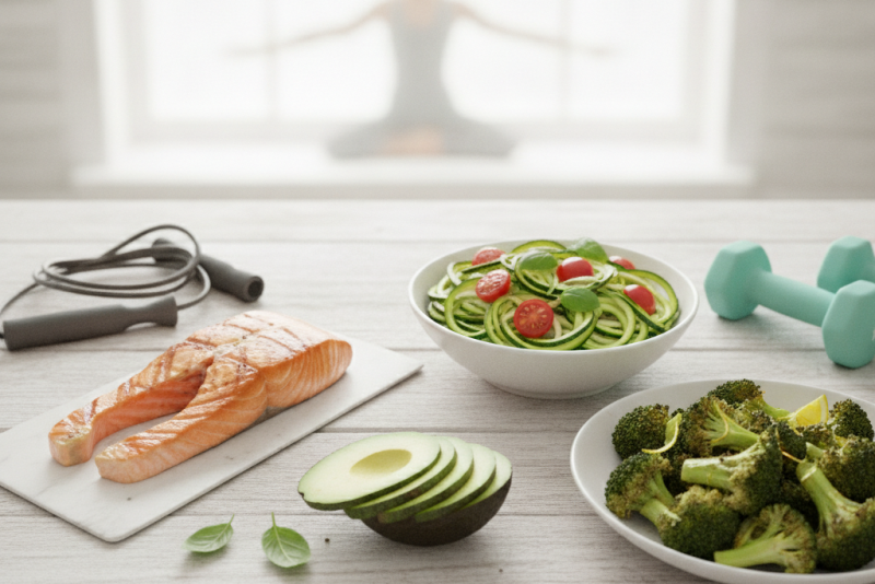 Jantar de Quatro Ingredientes: Uma Refeição Saudável, Baixa em Carboidratos e Calorias