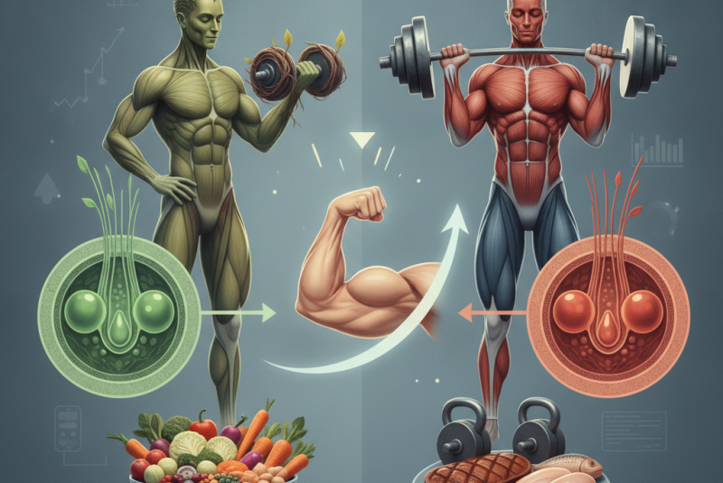 Hipertrofia muscular: Estudo compara ganho em dietas vegetariana e com consumo de carne