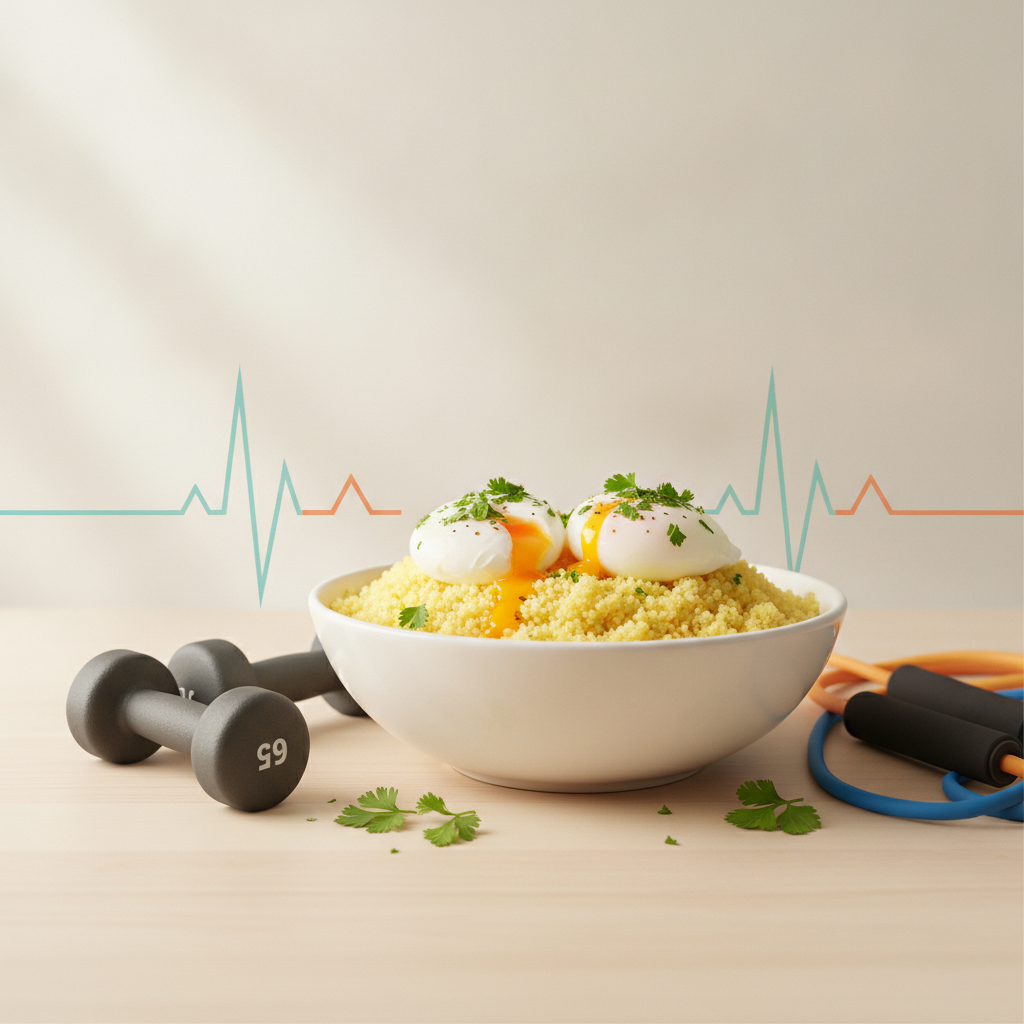 Cuscuz e ovo: opção de lanche rápido e fácil